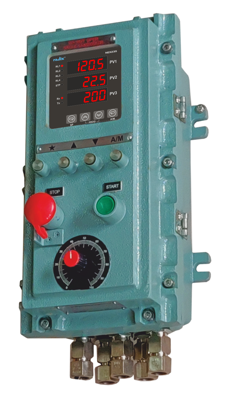 Radix NEX235-START-STOP Three Channel Process Controller, Rpm Indication, Full-Featured, Flameproof