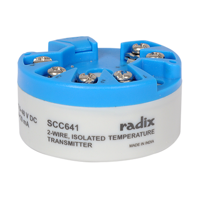 2-wire Temperature Transmitter, Isolated, Head Mount, Programmable, Universal Input | Radix Electrosystems